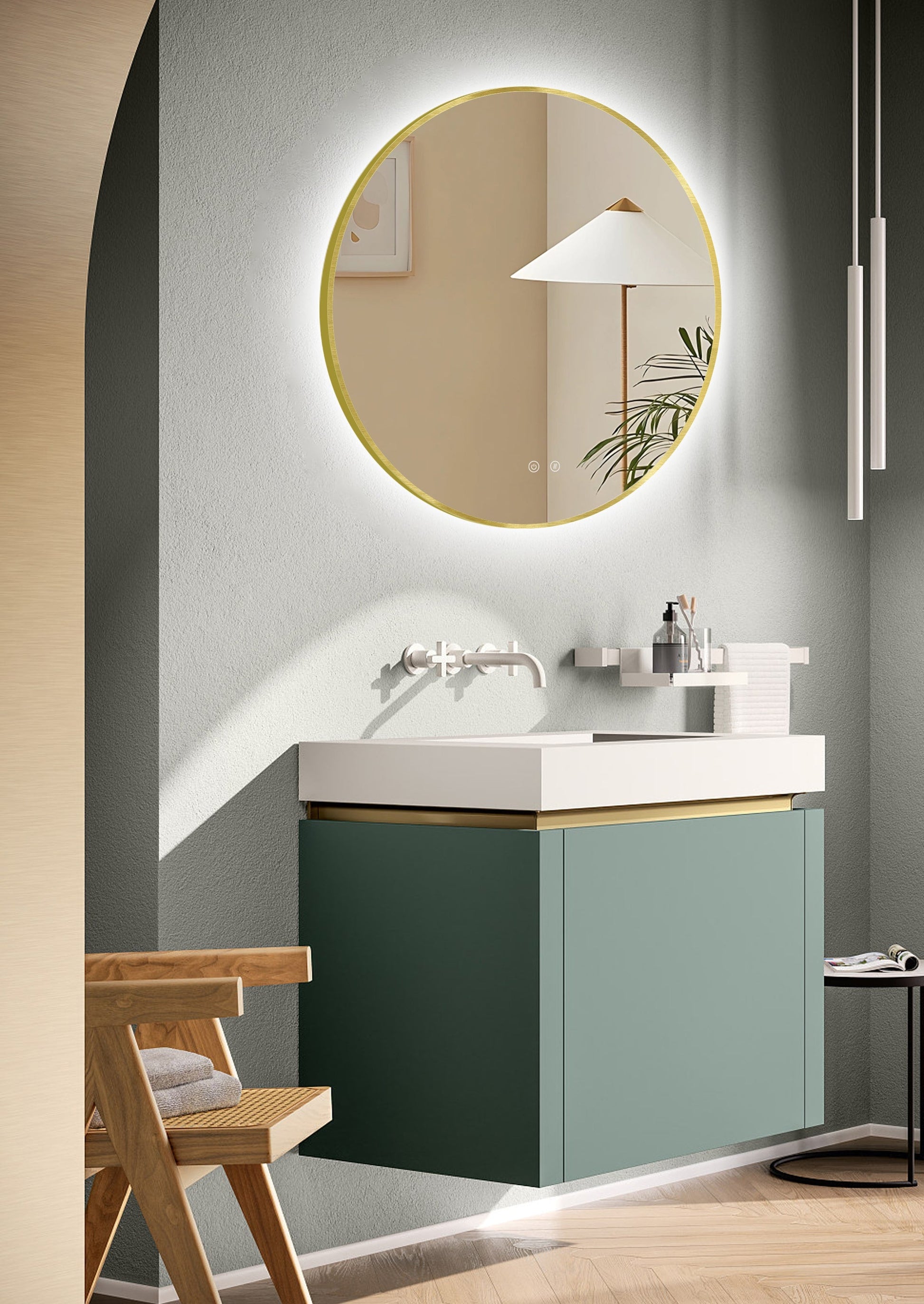 LED-spiegel Ares Goud