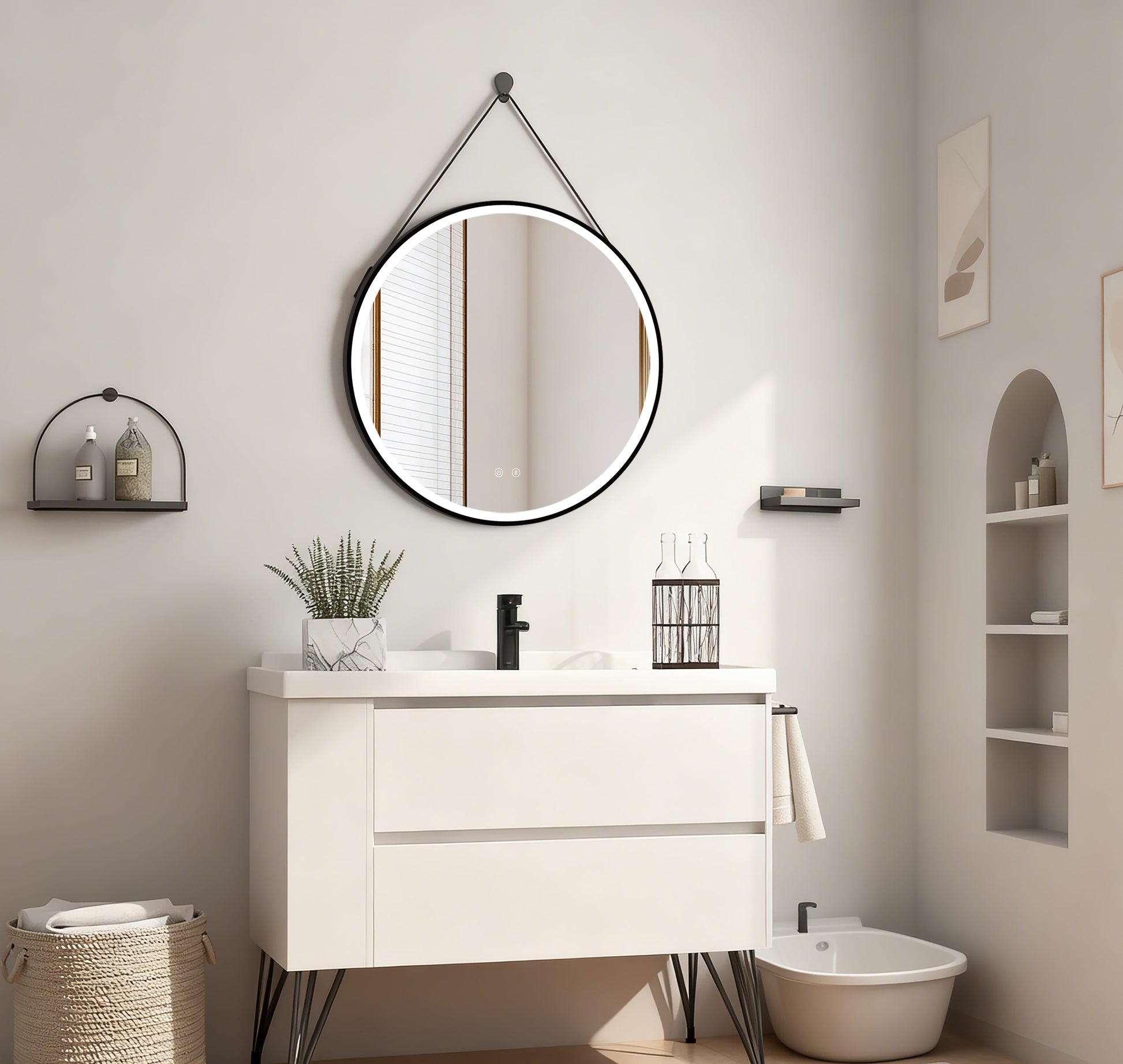LED-spiegel Olympus Goud