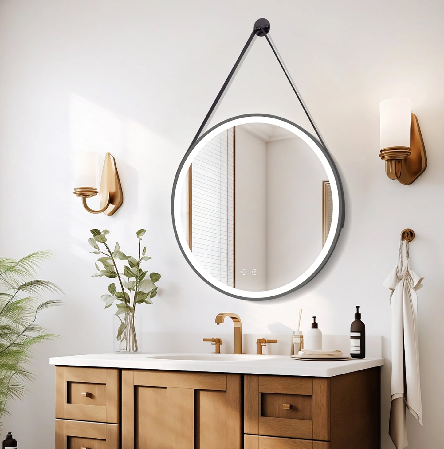 LED-spiegel Olympus Goud