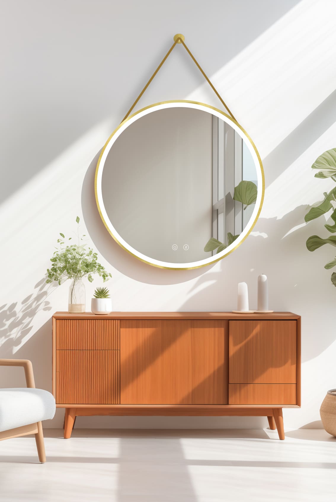 LED-spiegel Olympus Goud
