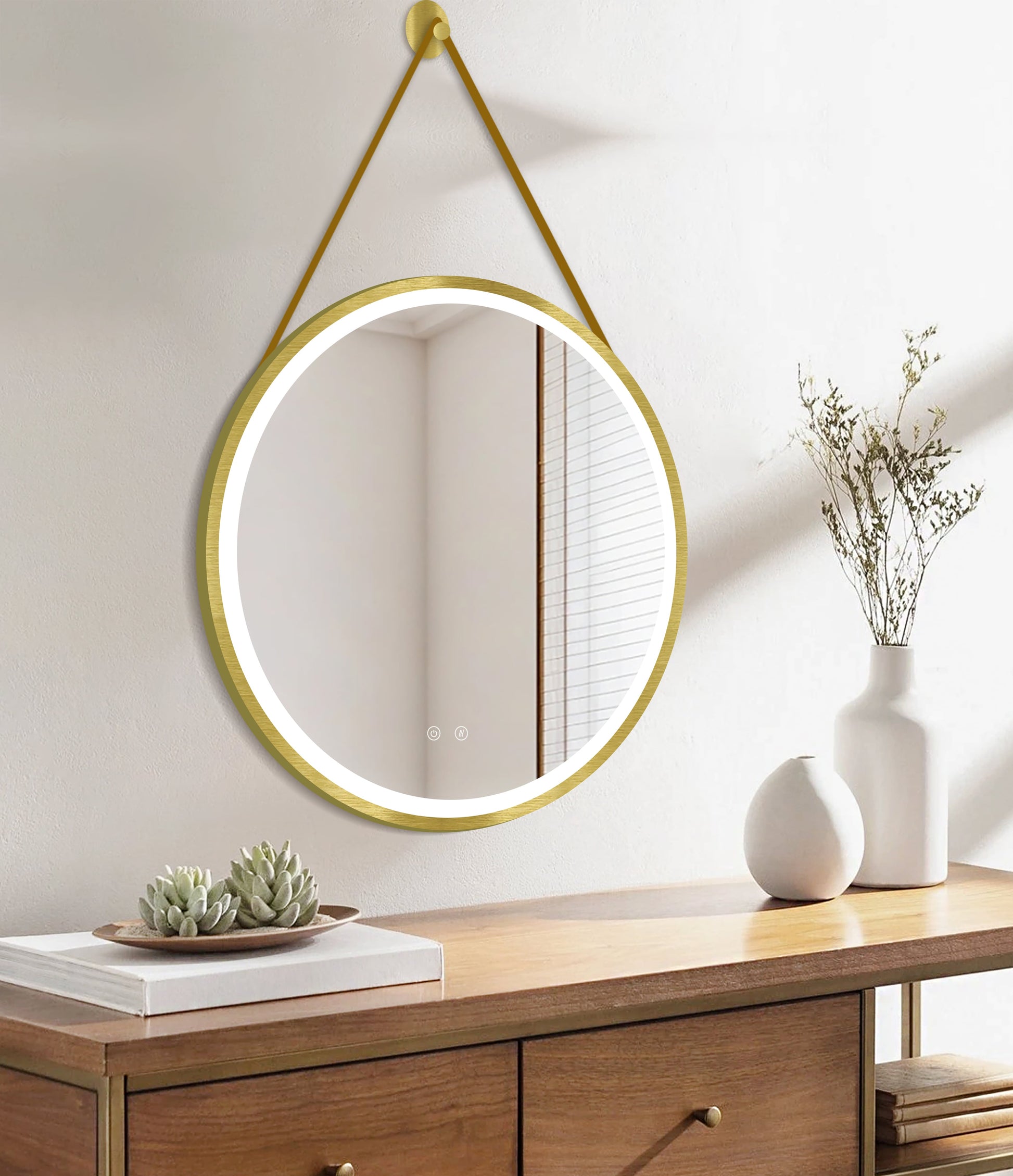 LED-spiegel Olympus Goud