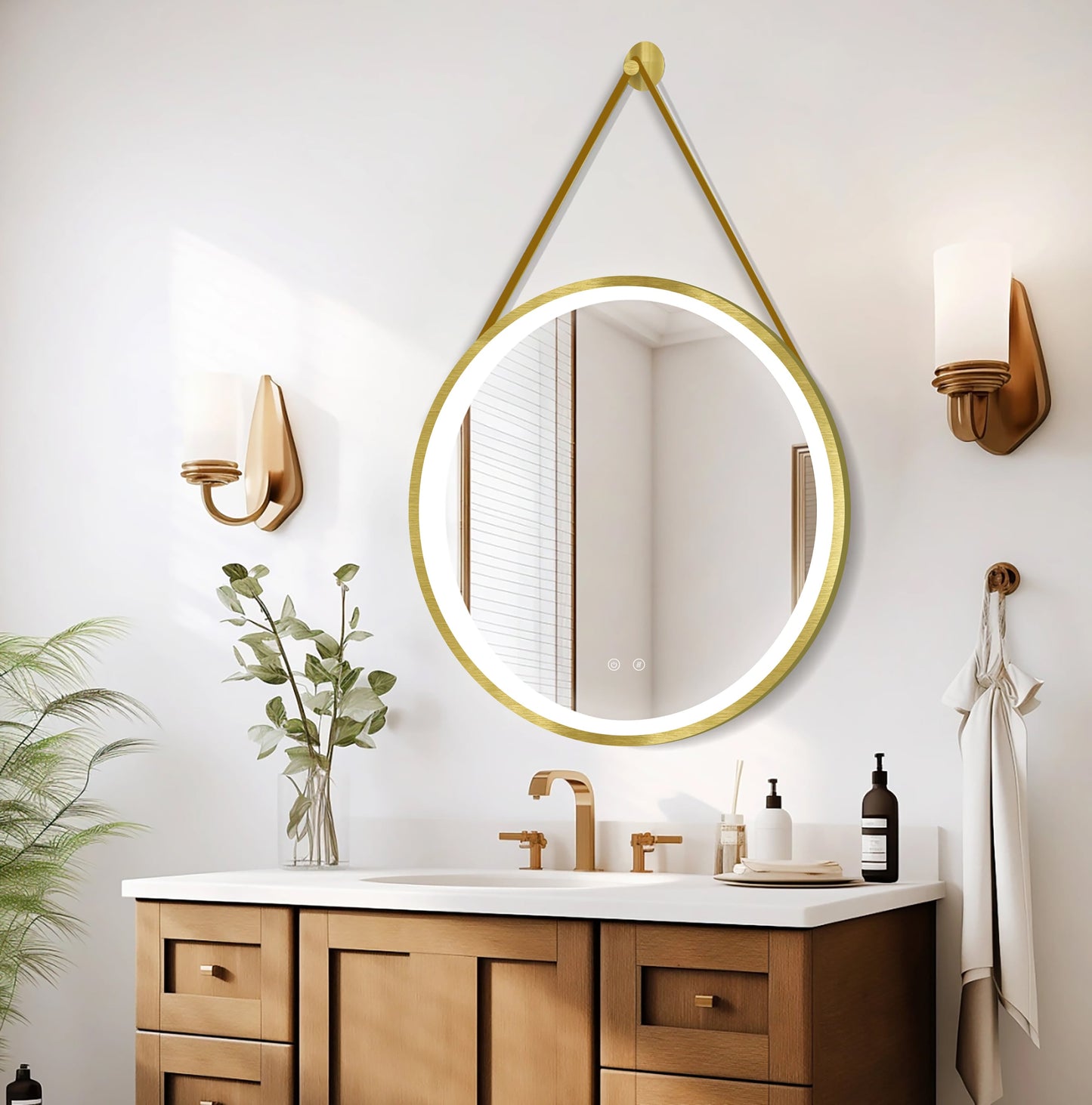LED-spiegel Olympus Goud